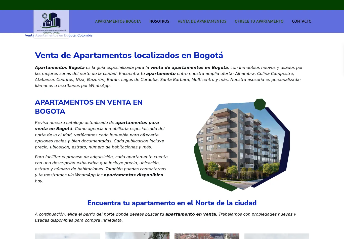 apartamentosbogota.com.co screenshot