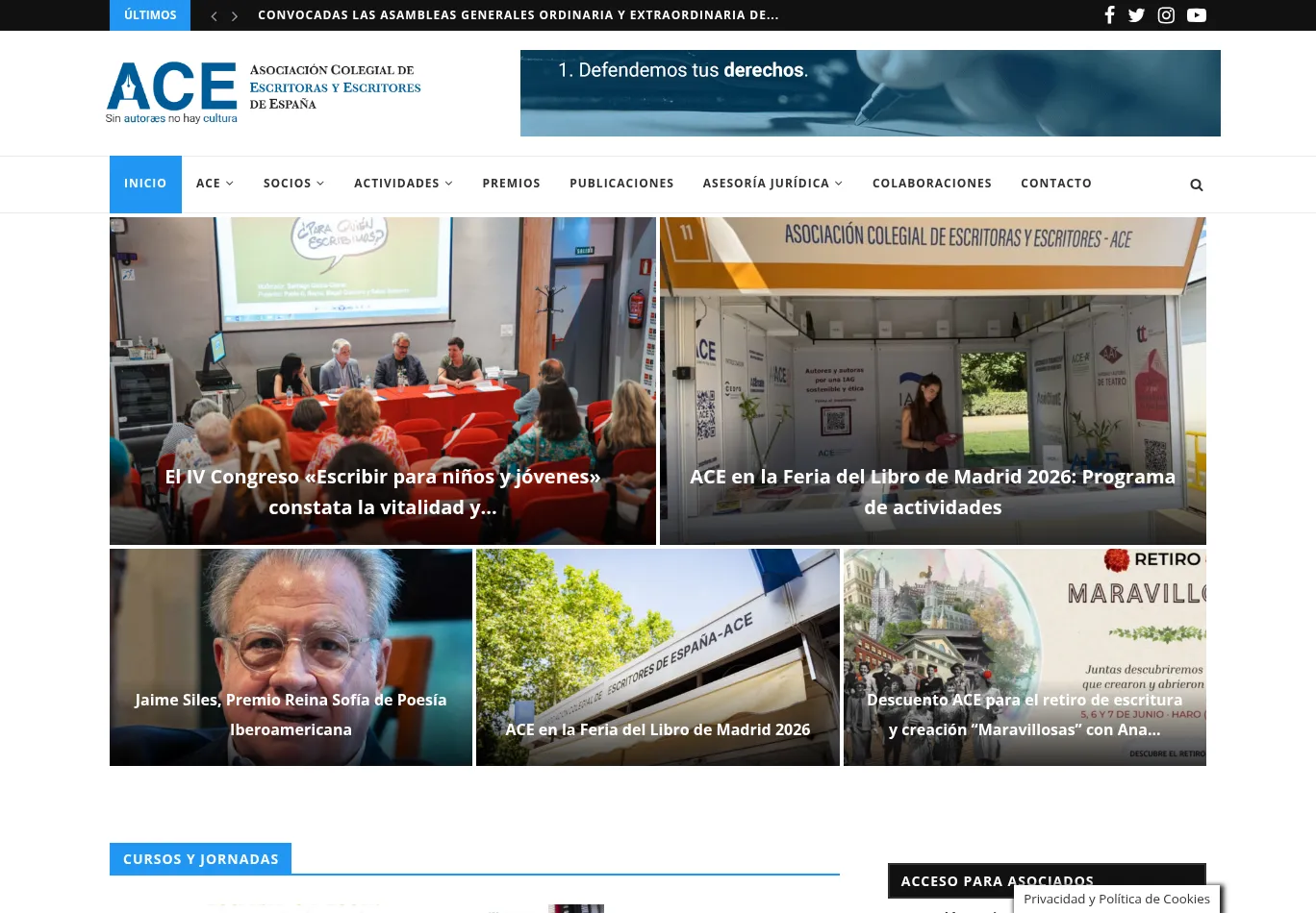 acescritores.com screenshot