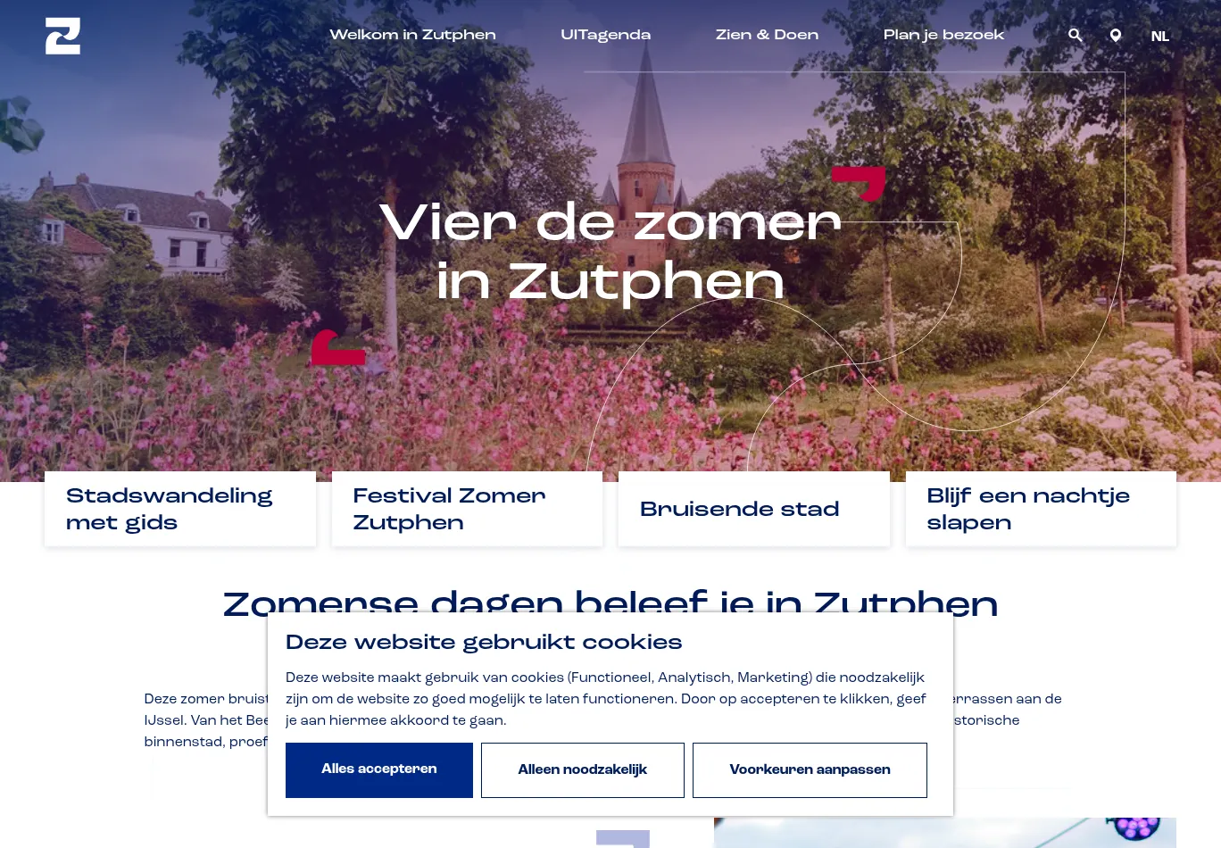 inzutphen.nl before consent screenshot