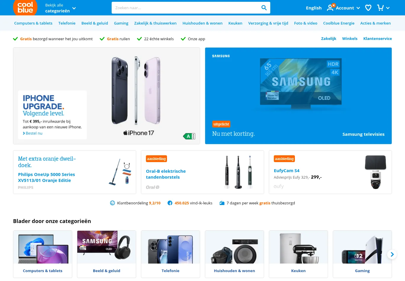 coolblue.nl screenshot