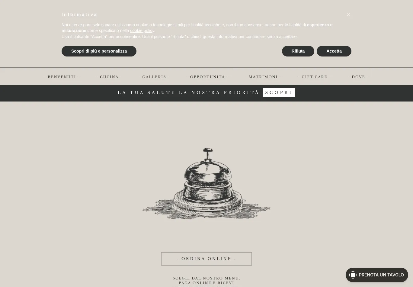 ristorantegliorti.it before consent screenshot