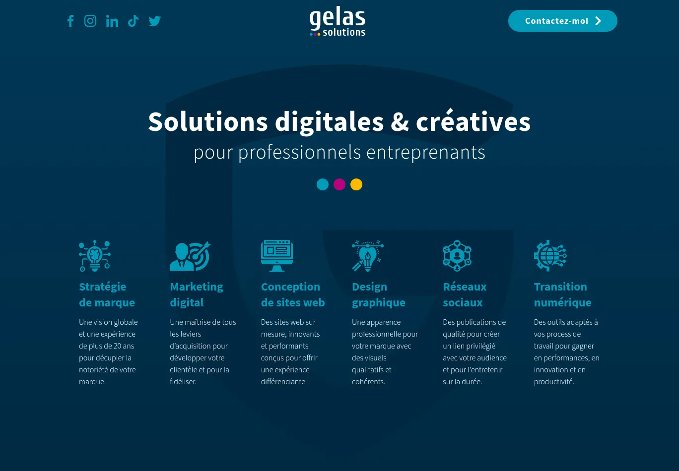 gelas.solutions before consent screenshot