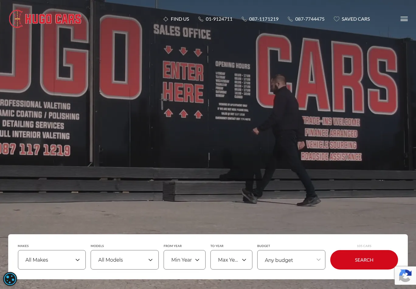 hugocars.ie screenshot