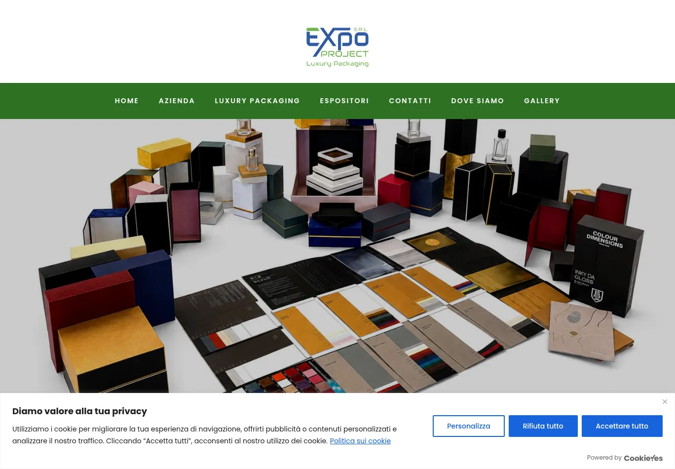 expoproject.it before consent screenshot