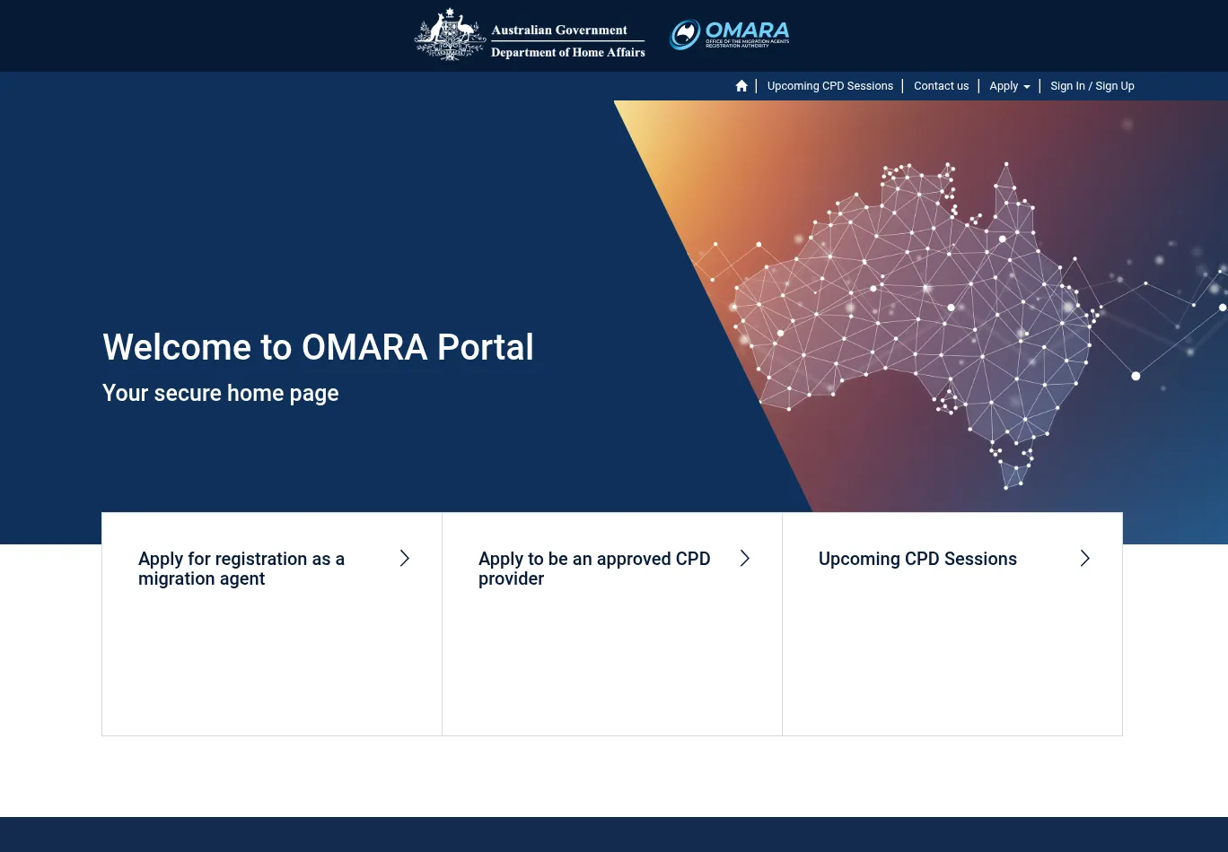 portal.mara.gov.au screenshot