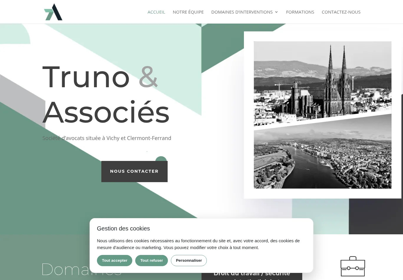 truno-associes.fr before consent screenshot