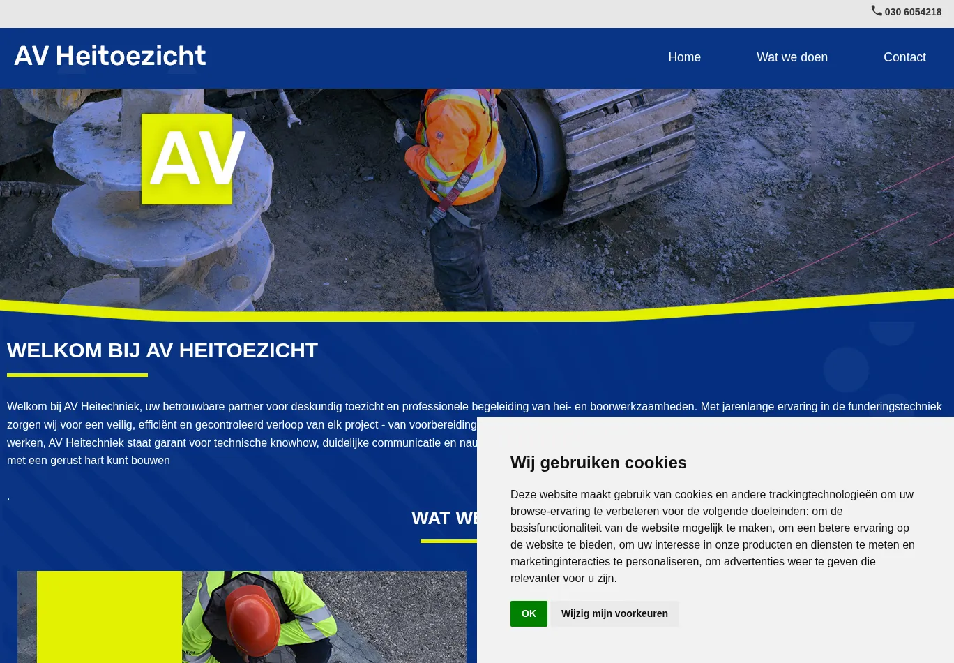 avheitoezicht.nl before consent screenshot