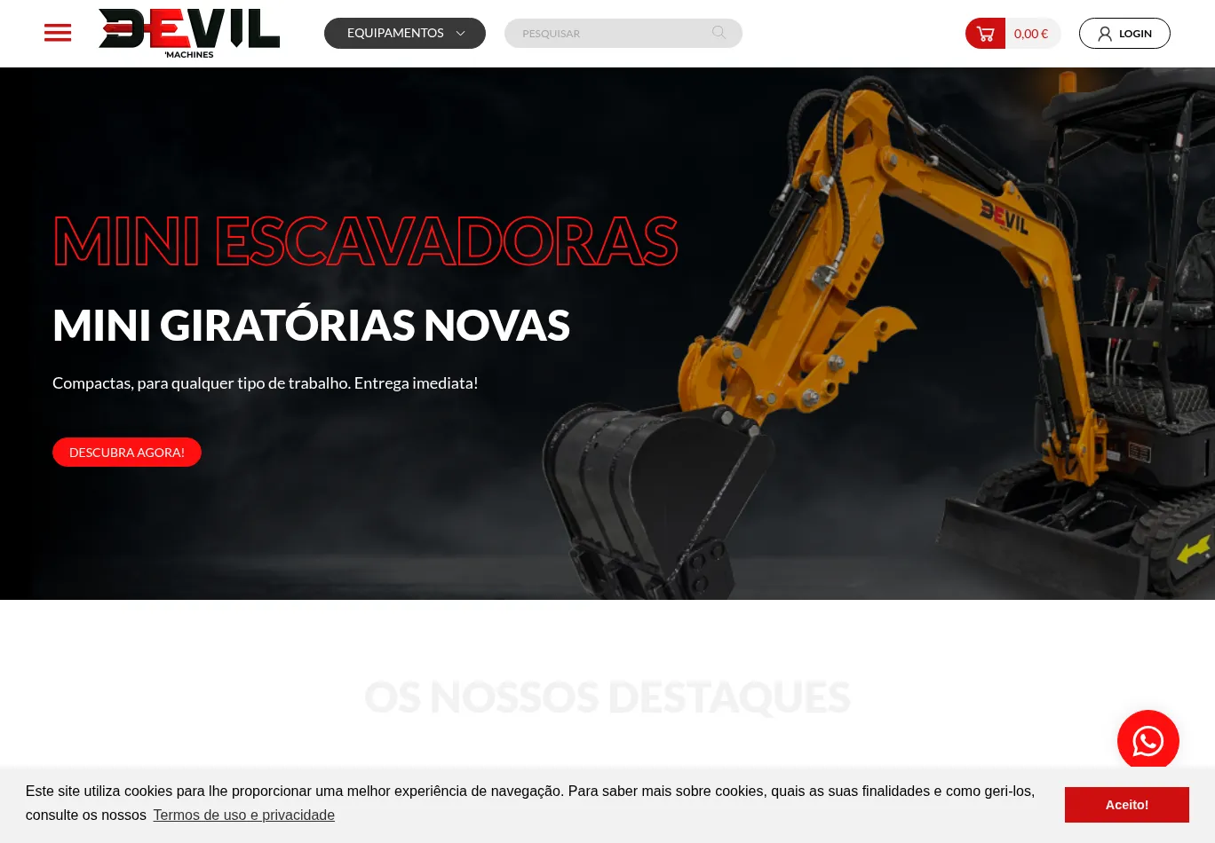 devilmachines.pt before consent screenshot
