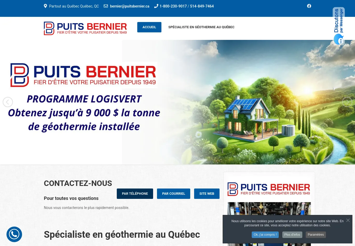 geothermiequebec.ca before consent screenshot