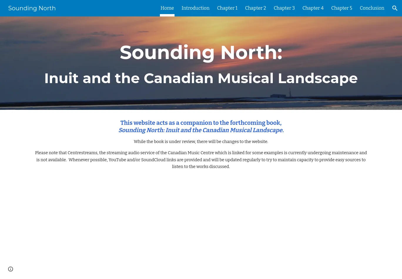 soundingnorth.ca screenshot