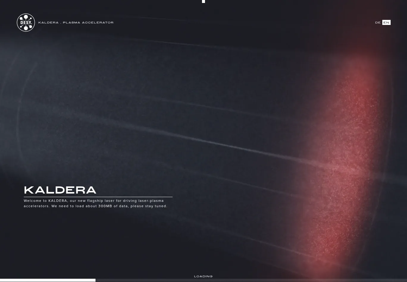 kaldera.desy.de screenshot