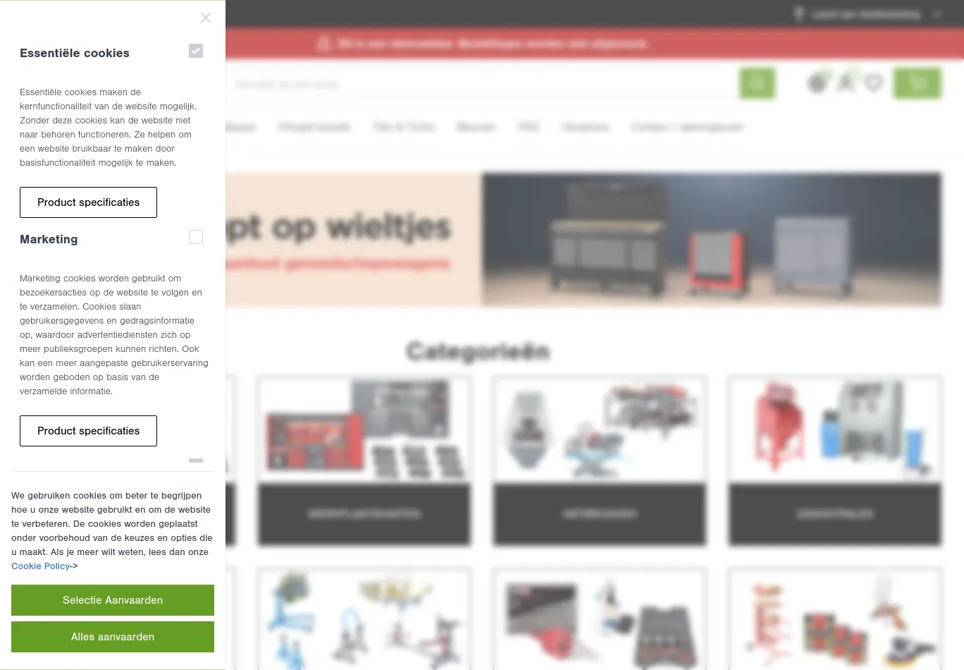 dev.matthys.net before consent screenshot