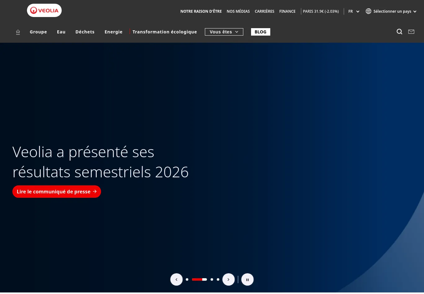 veolia.com necessary only consent screenshot