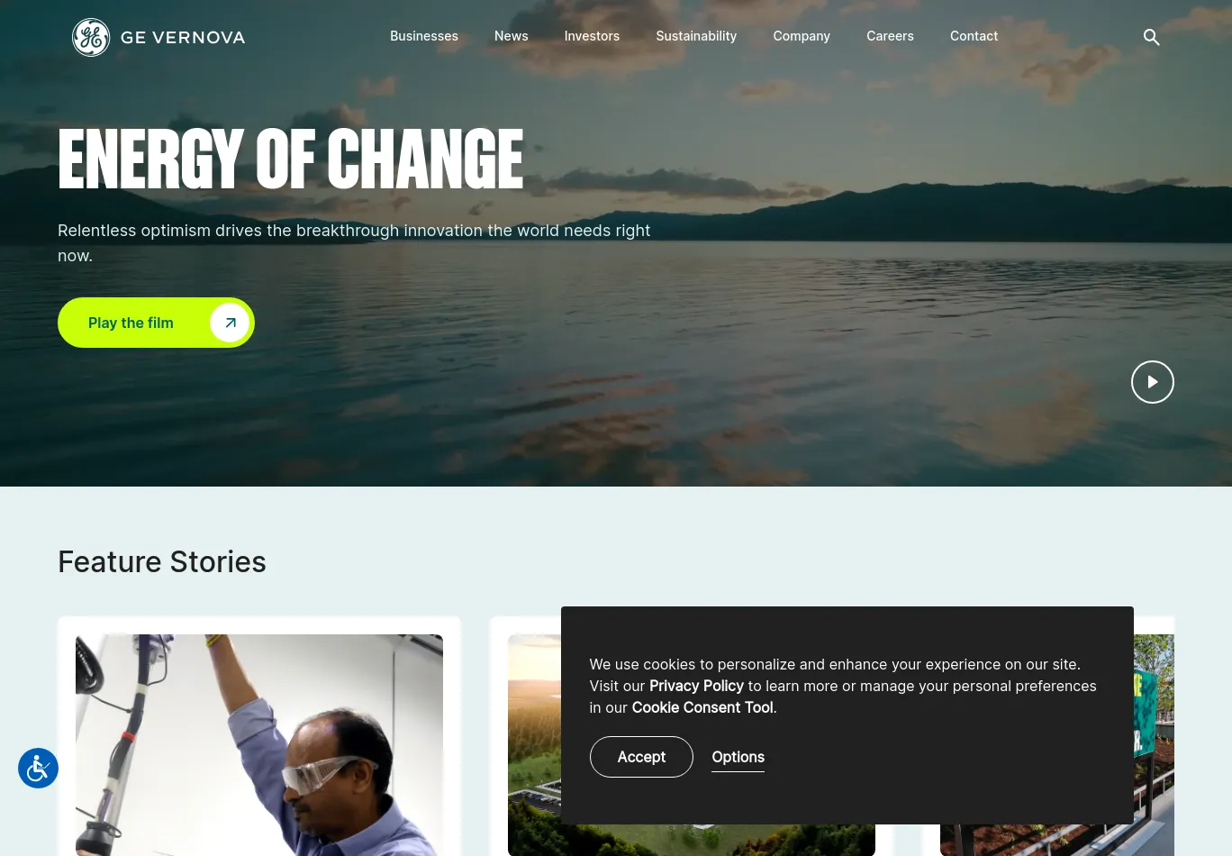 gevernova.com before consent screenshot