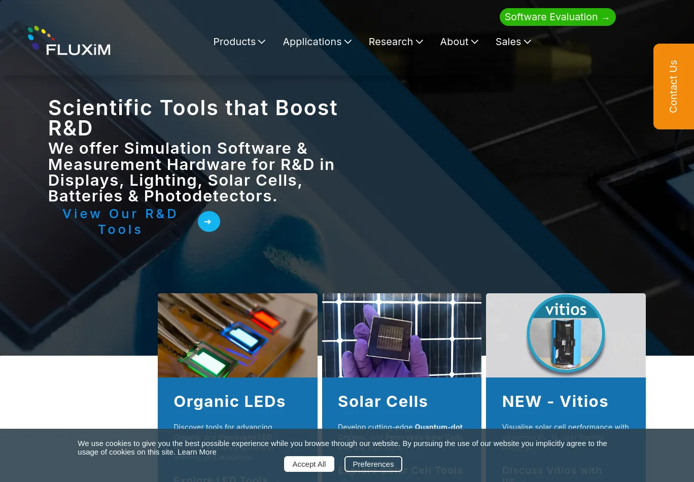 fluxim.com screenshot