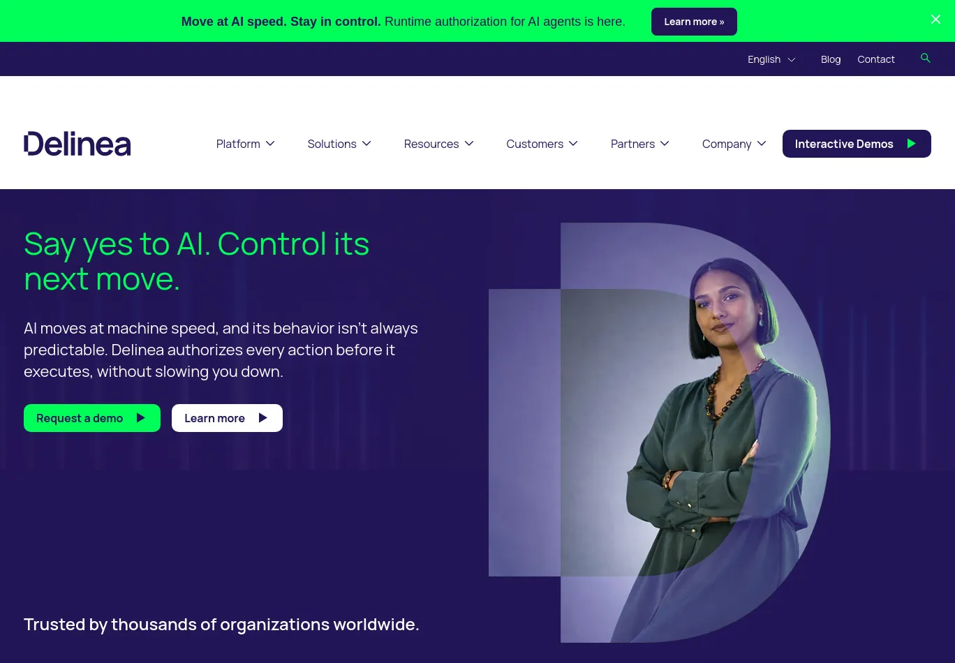 delinea.com screenshot