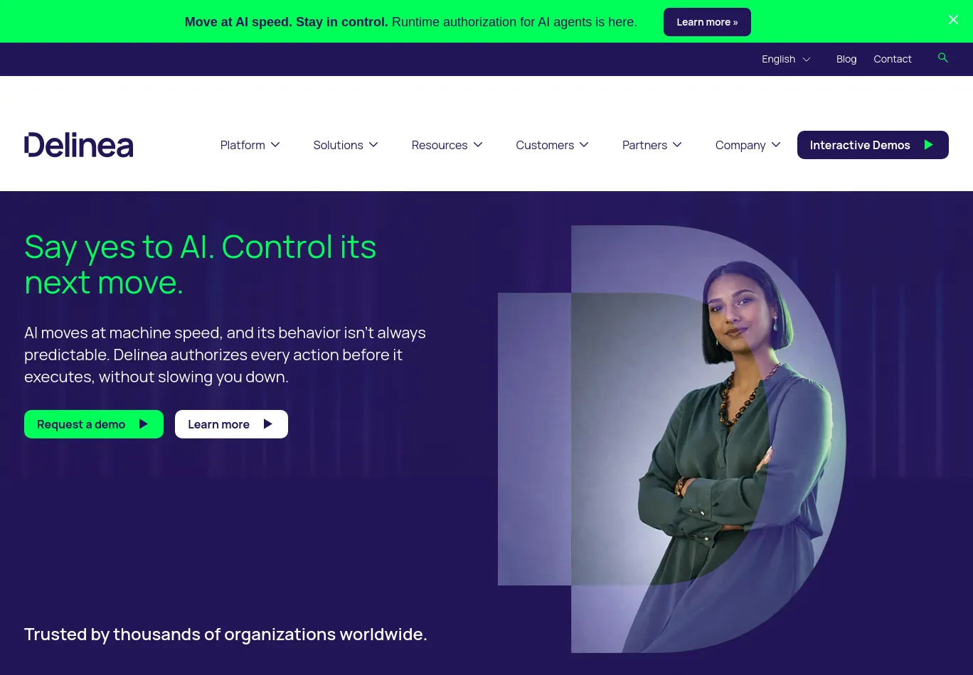 delinea.com before consent screenshot