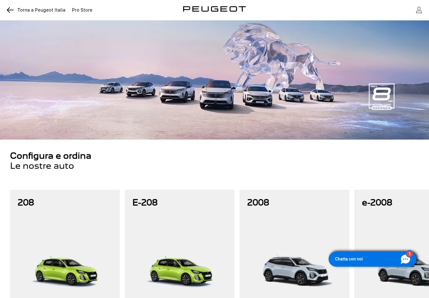 store.peugeot.it screenshot