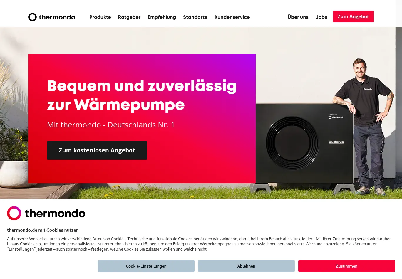 thermondo.de before consent screenshot