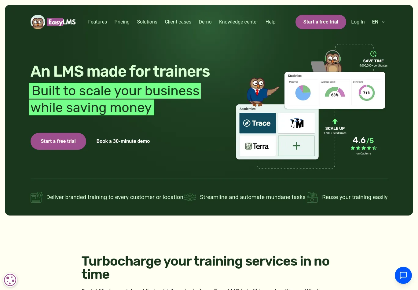 easy-lms.com necessary only consent screenshot