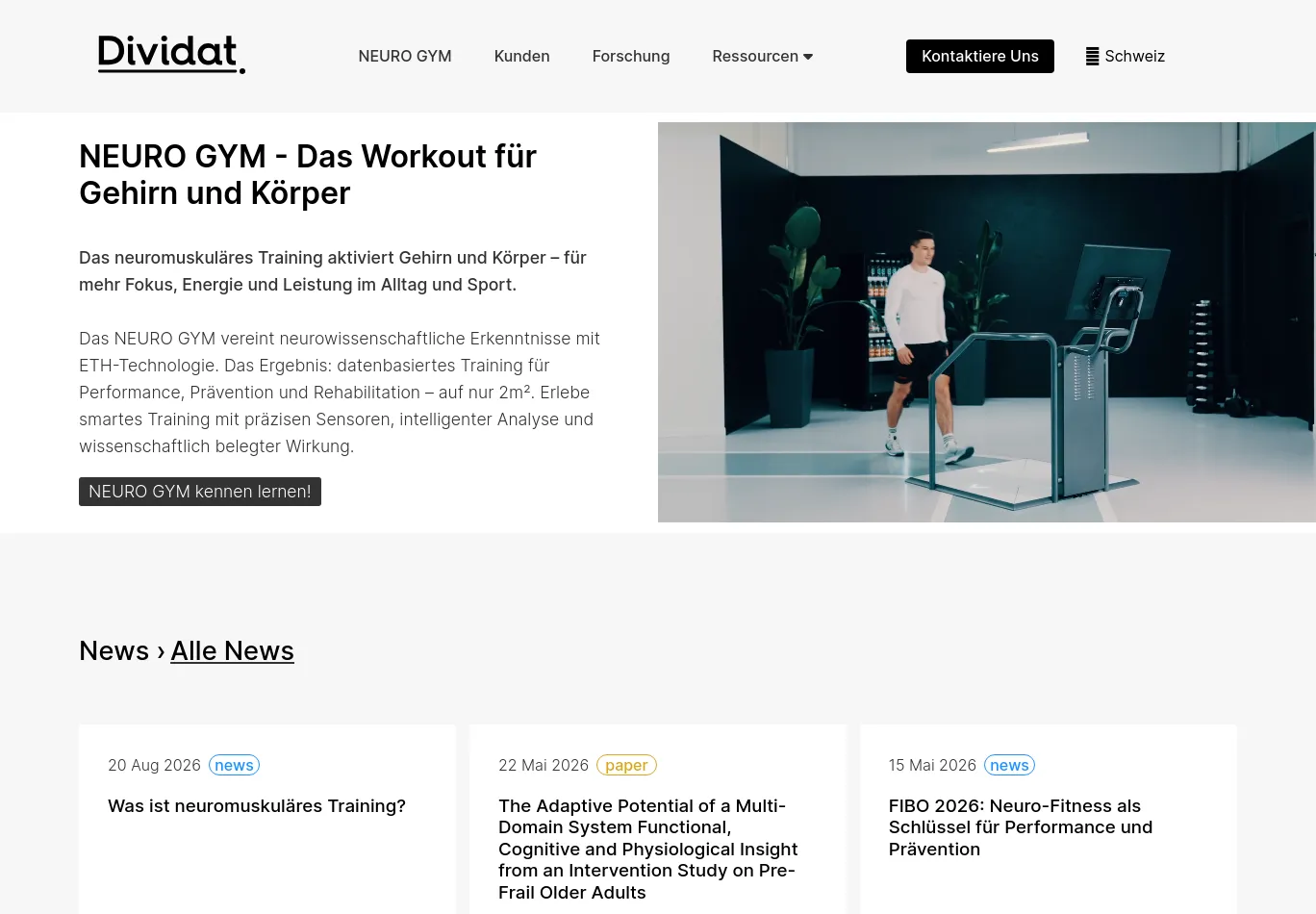 dividat.com screenshot