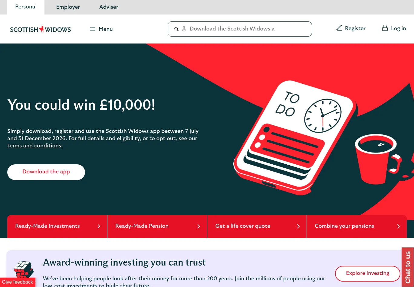 scottishwidows.co.uk screenshot