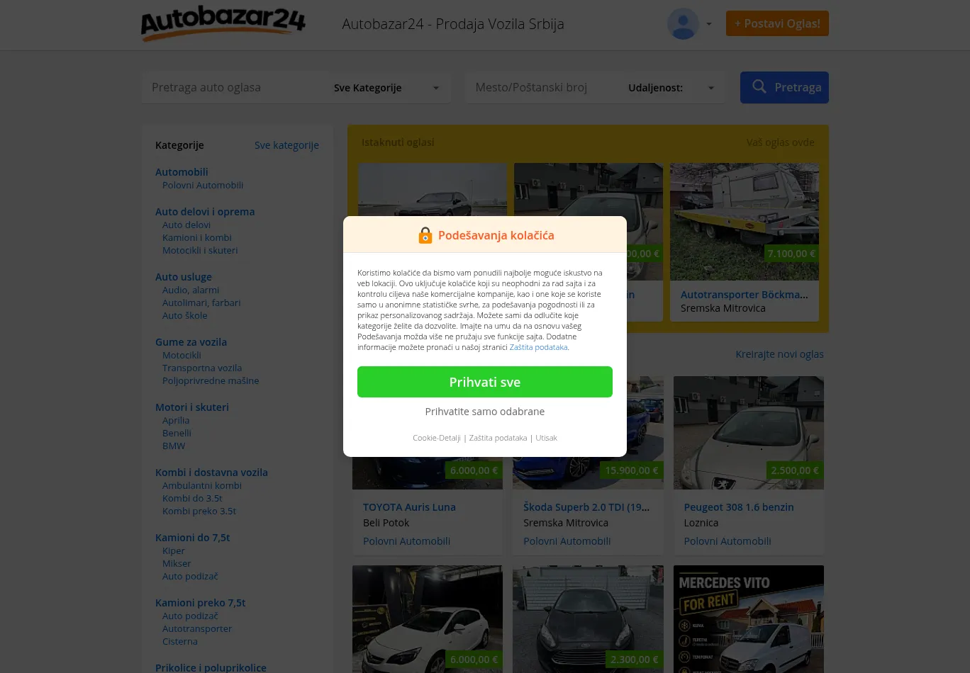 autobazar24.rs screenshot