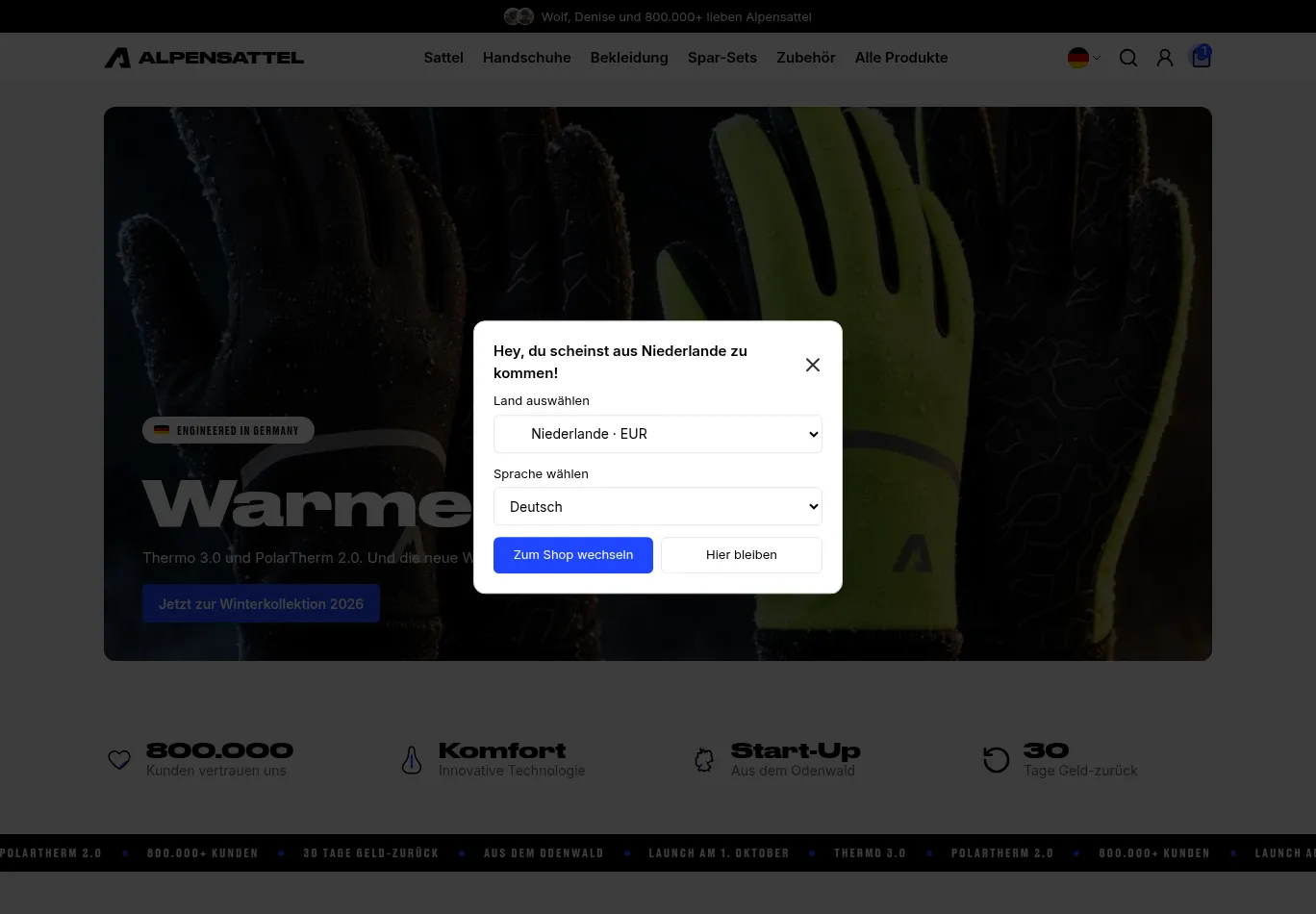 alpensattel.de screenshot