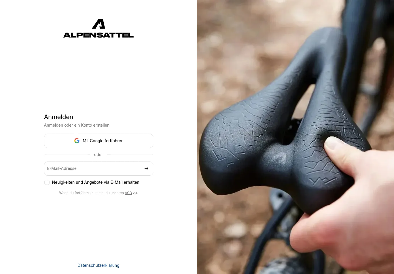 alpensattel.de necessary only consent screenshot