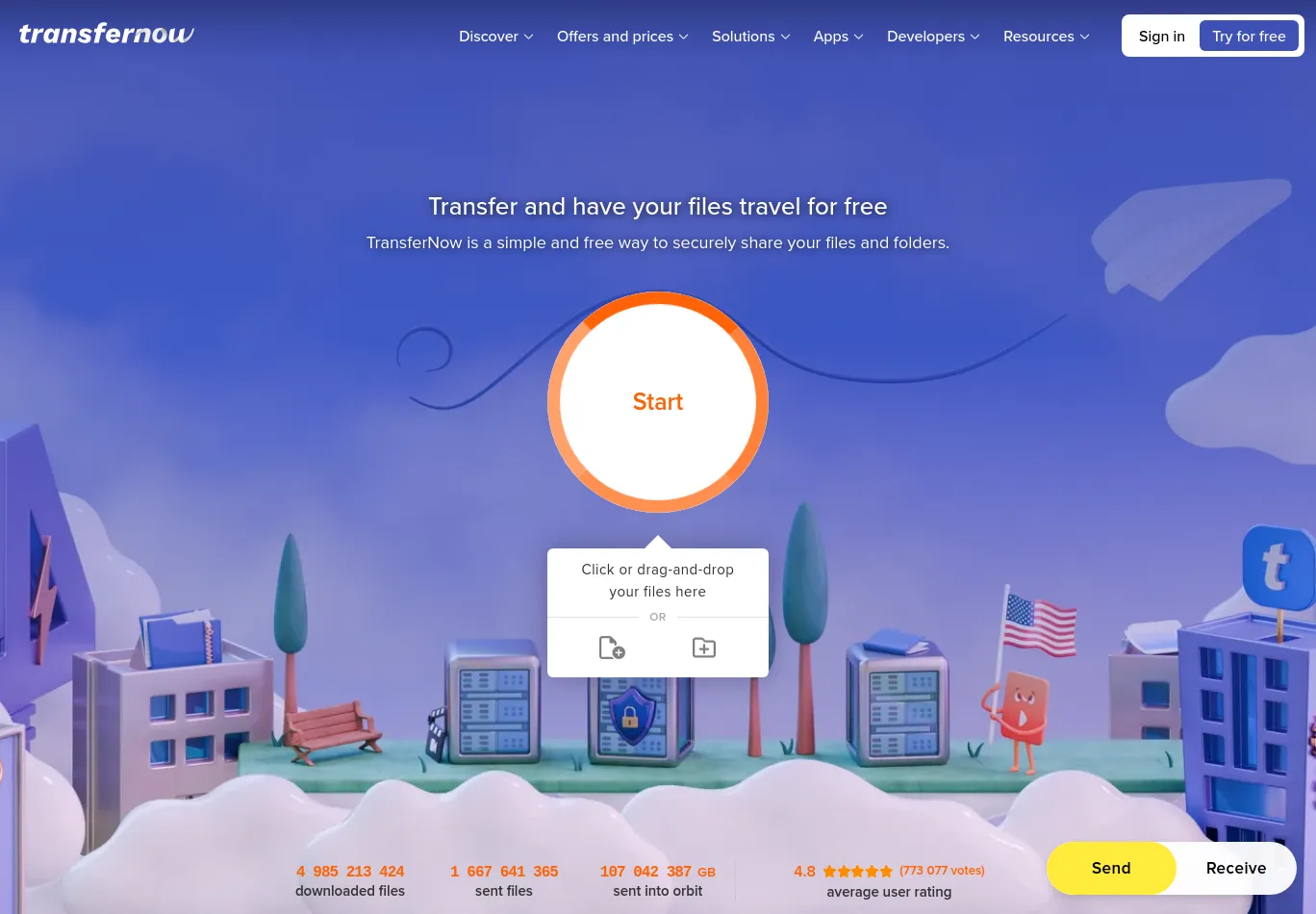 transfernow.net screenshot