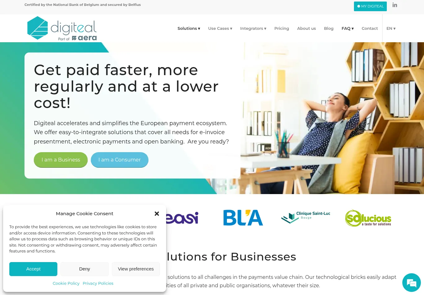 digiteal.eu before consent screenshot