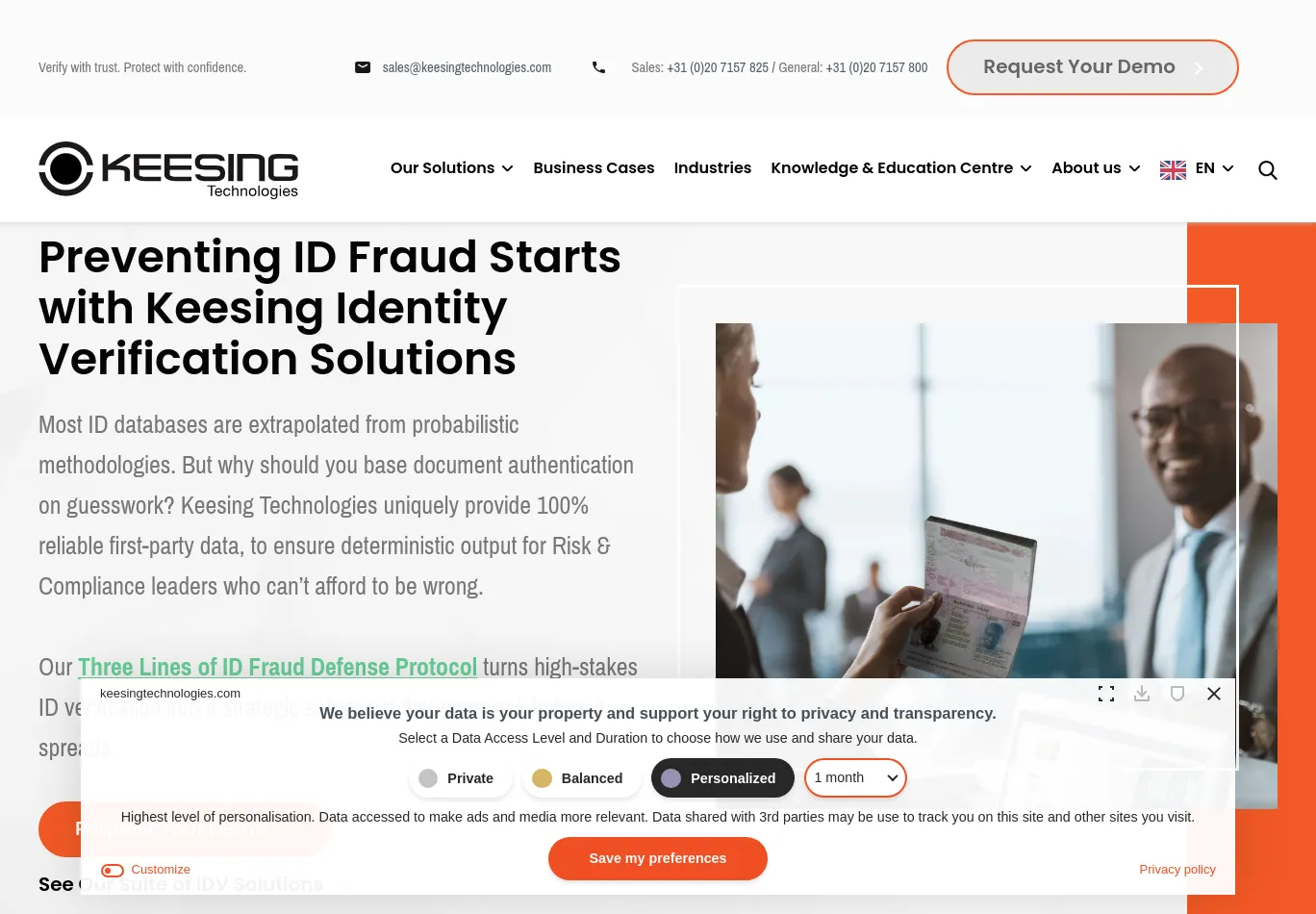 keesingtechnologies.com screenshot