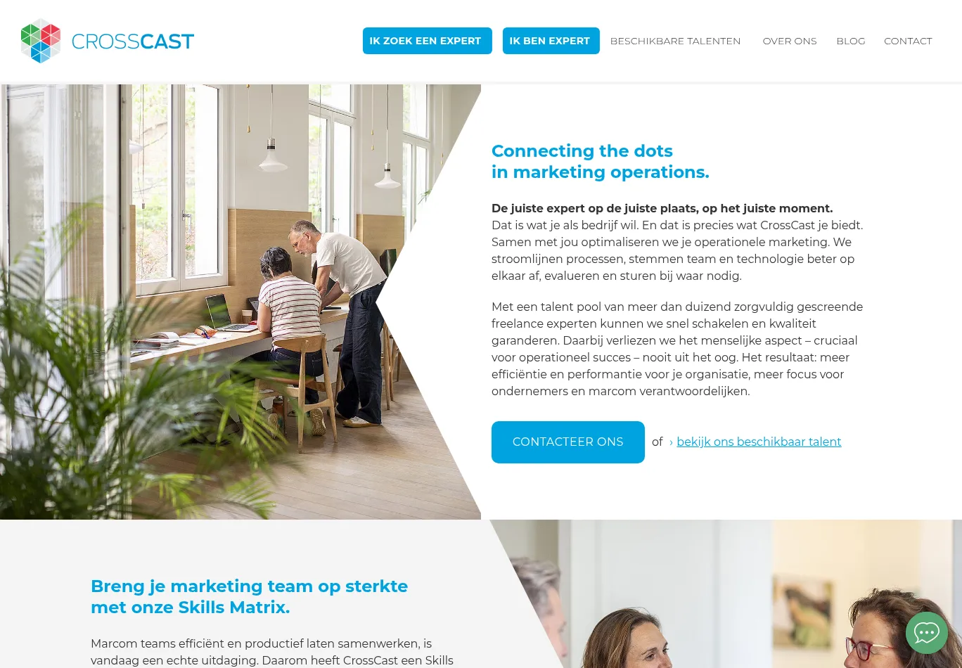 crosscast.be screenshot