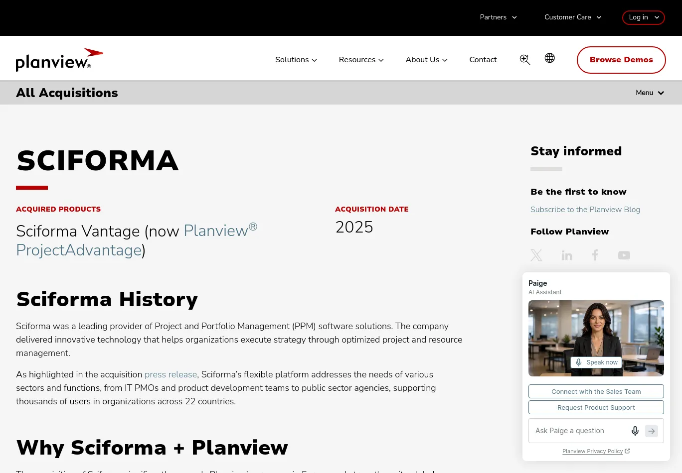 sciforma.com screenshot