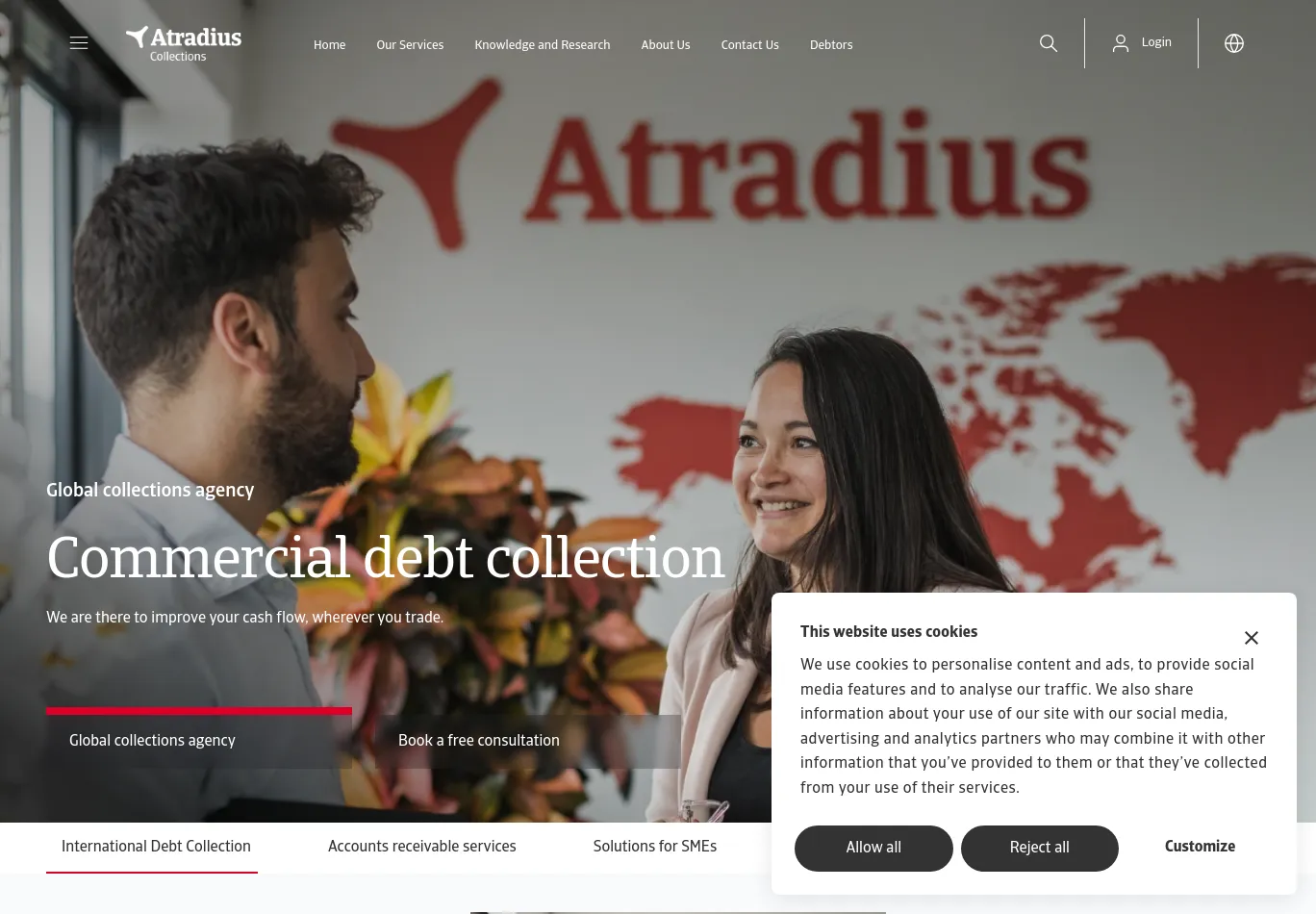 atradiuscollections.com before consent screenshot