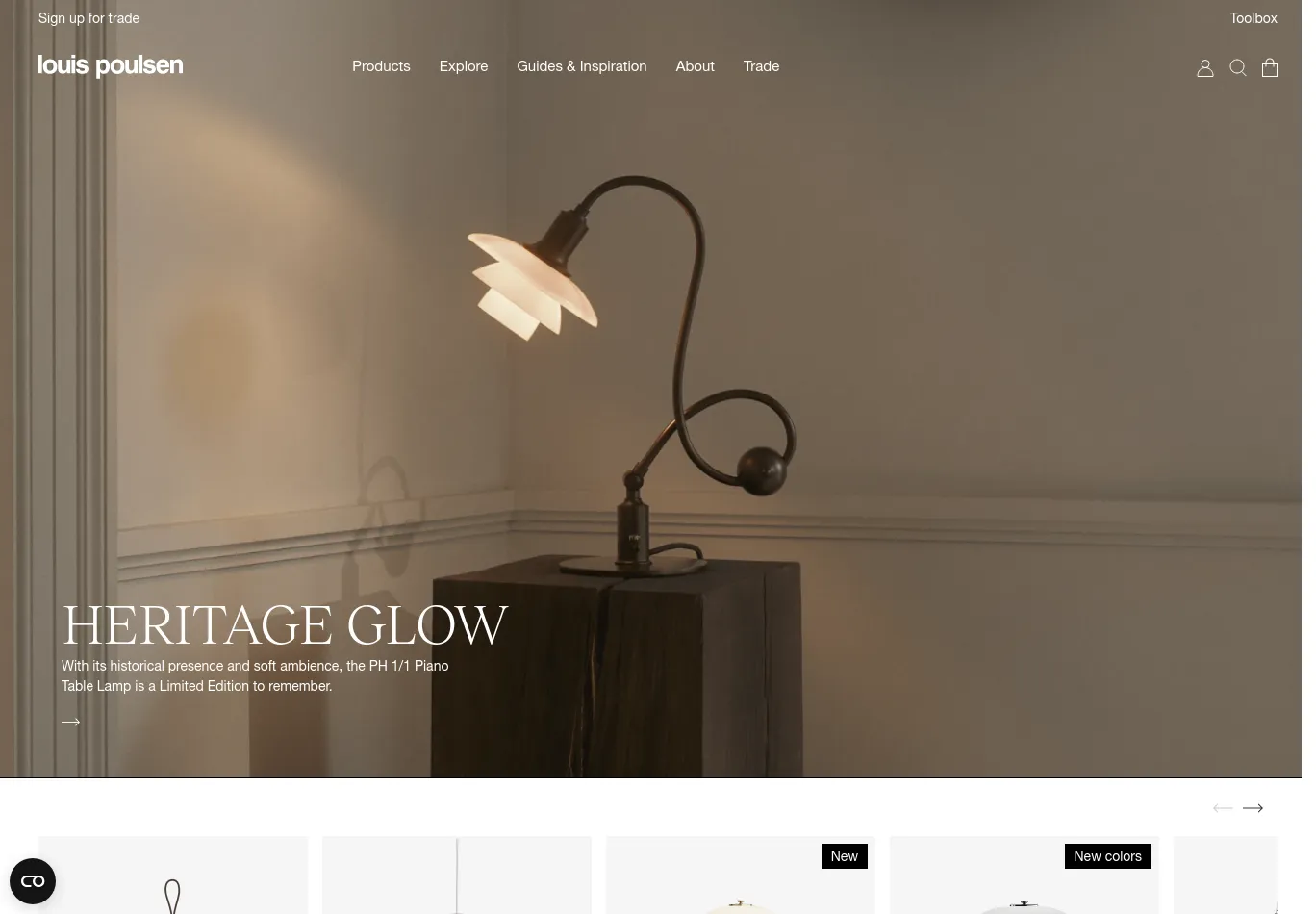 louispoulsen.com screenshot